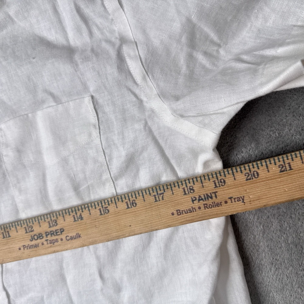 UNTUCKit Shirt Mens Small White Short Sleeve 100% Linen Wrinkle Resistant 40878 - Picture 6 of 8